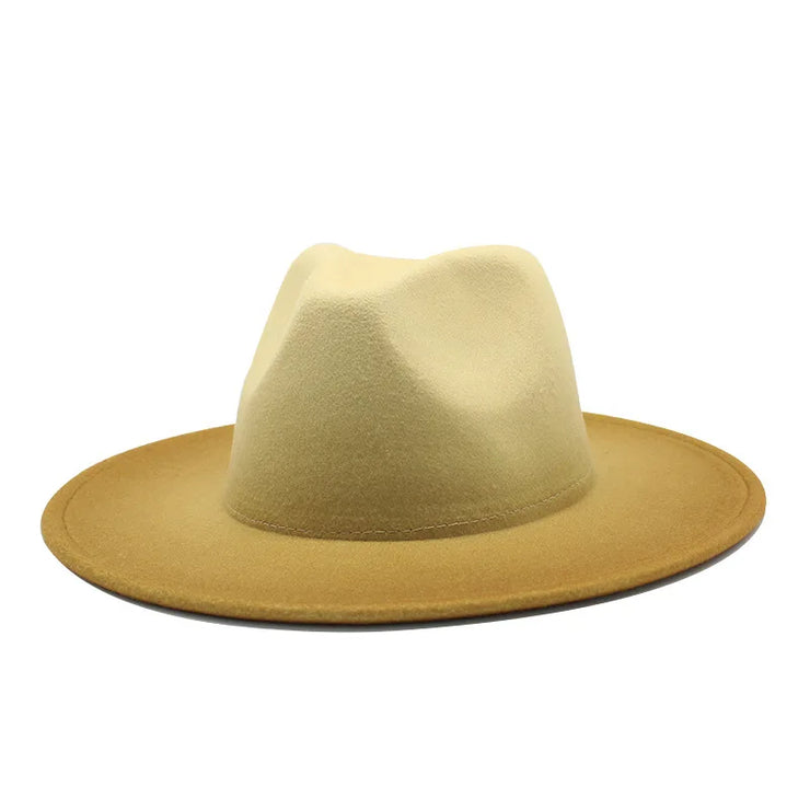 Men Classical British Wide Brim Hat