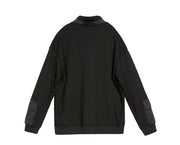 luxury Patchwork Collared sweatshirt