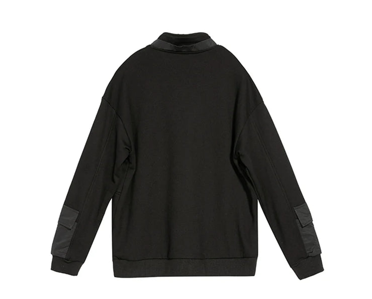 luxury Patchwork Collared sweatshirt