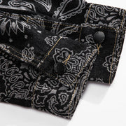 STREETWEAR  PRINTED PATTERN WEAVE  FASHIONABLE COAT