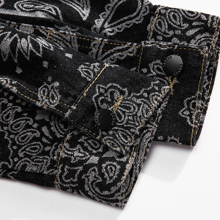 STREETWEAR  PRINTED PATTERN WEAVE  FASHIONABLE COAT
