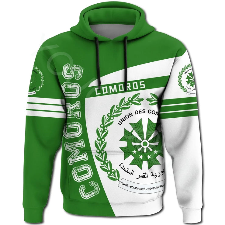 PRINTED SPORTS WIND HOODIE  AUTUMN AND WINTER AFRICAN SPORTS WIND PRINTED HOODIE