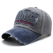 ROCK Embroidery Cotton Baseball Cap
