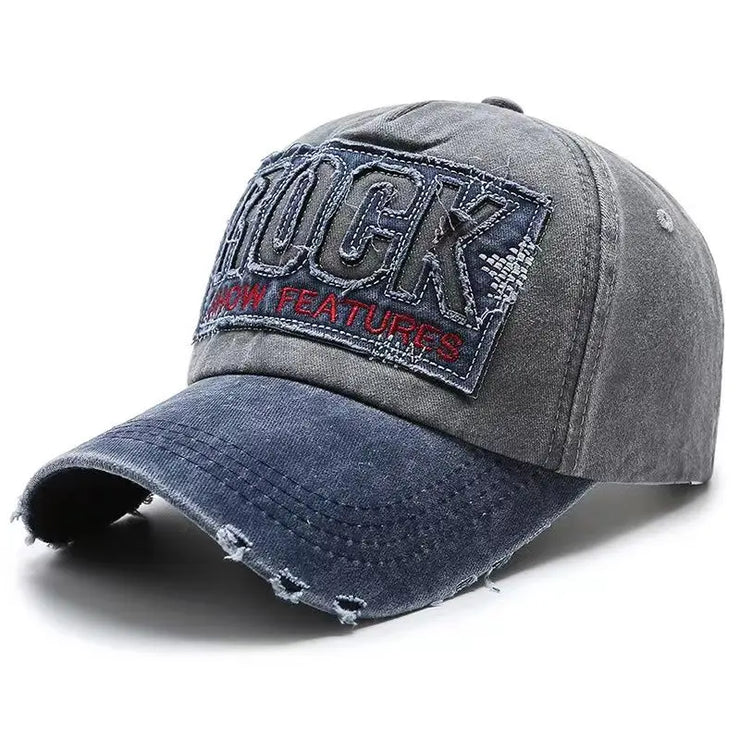 ROCK Embroidery Cotton Baseball Cap