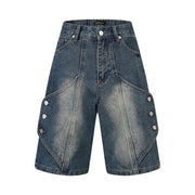 HIGH STREET HIP HOP PUNK DENIM SHORT