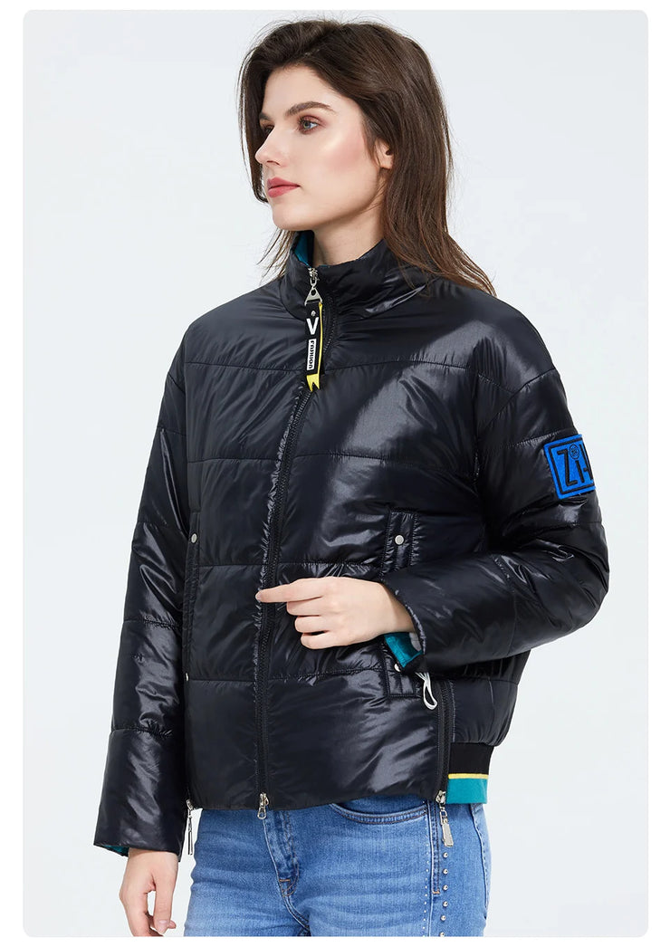 Women Bright Parka Warm Jacket
