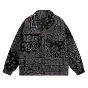 STREETWEAR  PRINTED PATTERN WEAVE  FASHIONABLE COAT