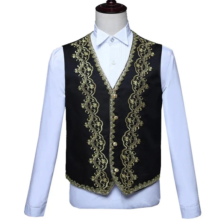 Luxury velvet Gold Embroidery special suit