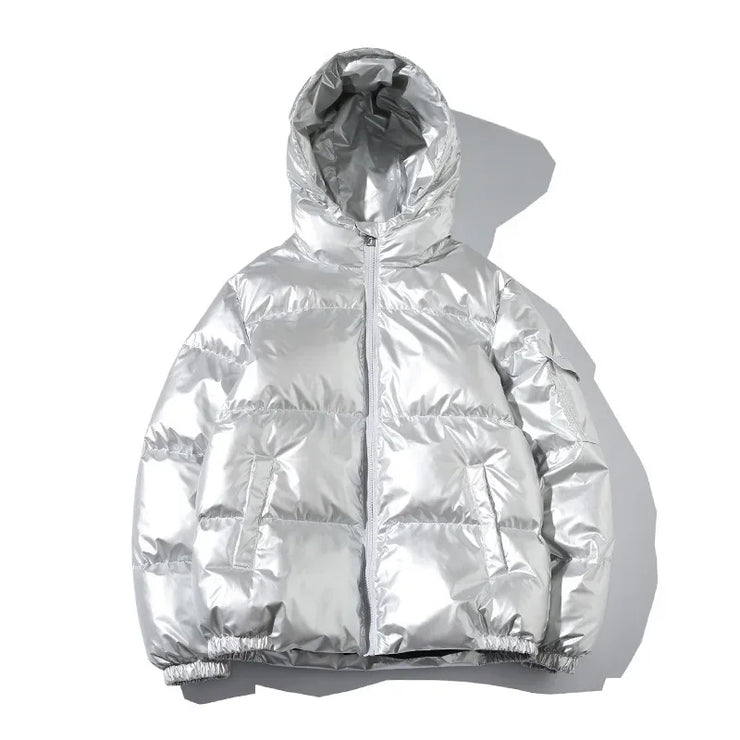 Women's Puffer Fashion Glossy Loose Thicken waterproof jacket