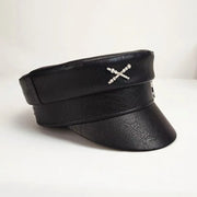 Designer Leather Diamond RB Letter Caps