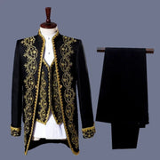 Luxury velvet Gold Embroidery special suit
