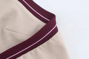 TRZA-Women's Front Zipper Patchwork Mini Dress