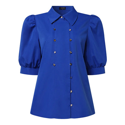 WONEN'S ELEGANT HALF PUFF SLEEVE FASHION BLOUSE