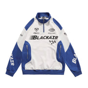 High Quality American Retro Half Zipper Racing Suit