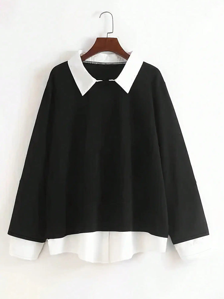WOMEN'S FASHIONABLE LONG SLEEVE COLLARED SHIRT
