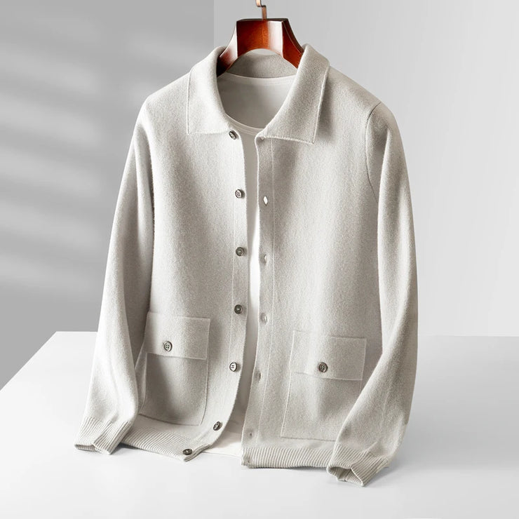 Long Sleeve Knitted Business Casual Wool Sweater