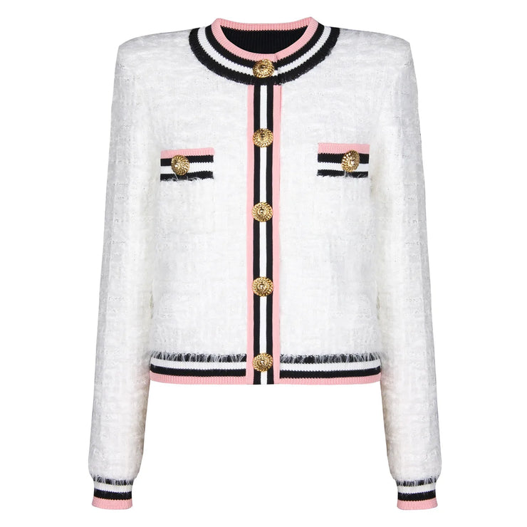 Elegant Cardigan Winter Knitting Long Sleeve