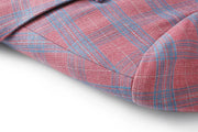 luxury Men's Striped Plaid suit (Jacket +Pants+ Vest)