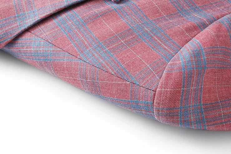 luxury Men's Striped Plaid suit (Jacket +Pants+ Vest)