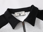 Men Polo Collar Streetwear Sweatshirt