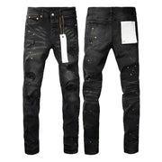 High Quality  American High Street Ripped Patch Trend Denim