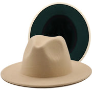 Two toned fedoras beige bottom Hat
