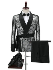Men's  Single Breasted Shawl Lapel Wedding Tuxedo suit