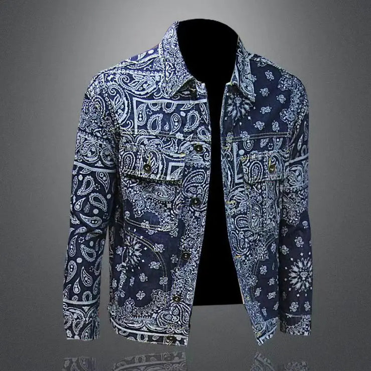 COWBOY OVERSIZED BUTTON BRANDED DENIM COAT