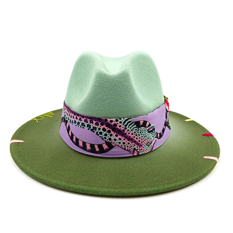 Hand sewn Fedoras adjustable unisex hat