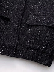 ZaZevity TRAF Women Shiny Sequin Jacket