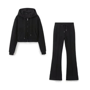 Autumn Women Cropped Cotton Sweatshirt