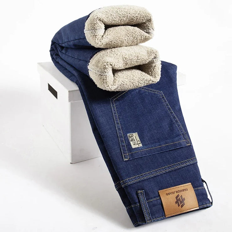 Winter Lamb Fluff  Straight styled denim