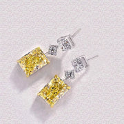 Luxury Bright Yellow Crystal Earrings