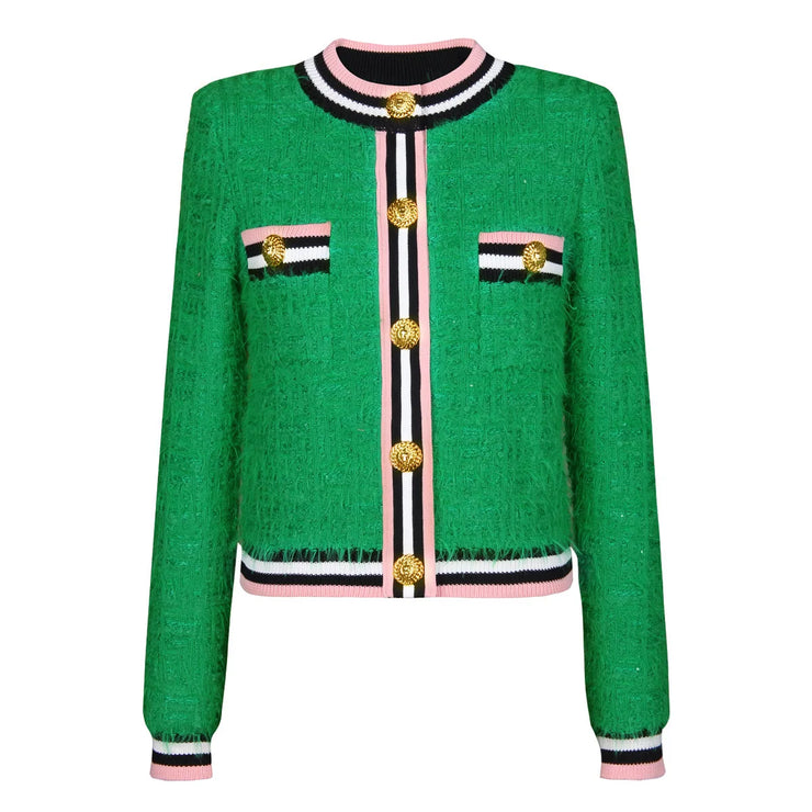 Elegant Cardigan Winter Knitting Long Sleeve