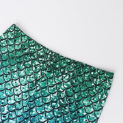 Green Mermaid Cosplay Printed leg-in