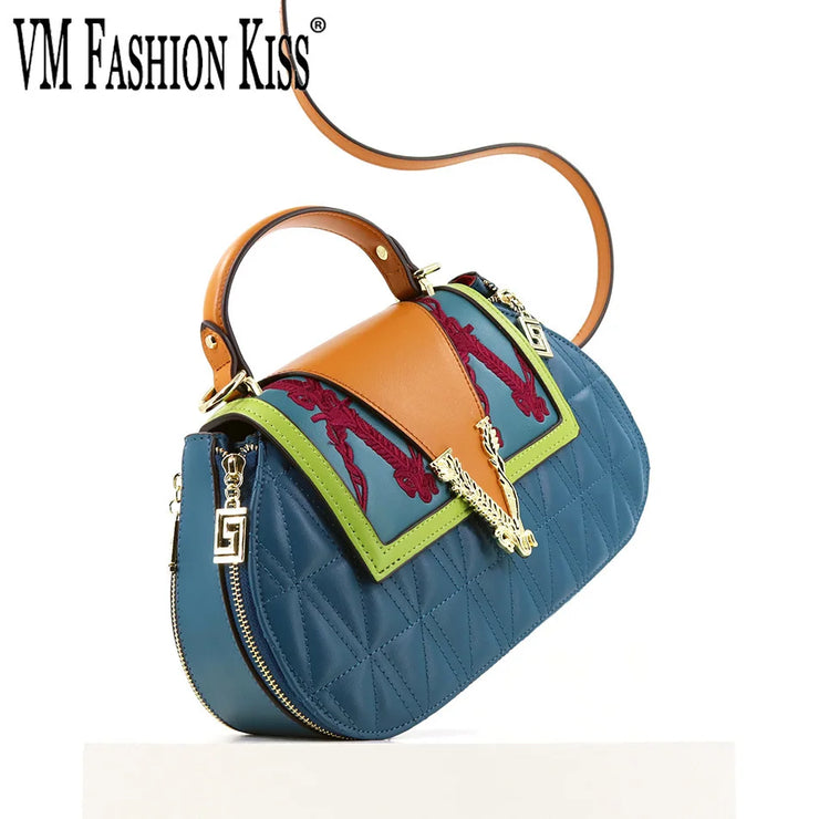 Luxury Designer Embroidery Handbag