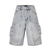 HIGH STREET HIP HOP PUNK DENIM SHORT