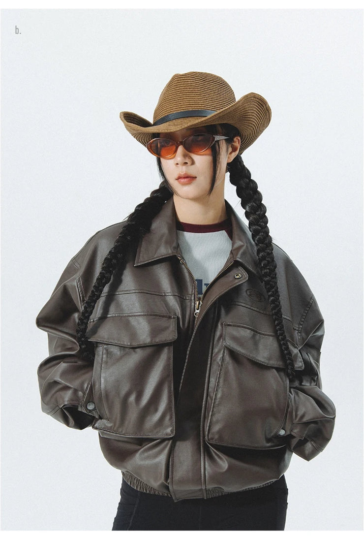 Mauroicardi  Vintage Cool Black Brown Soft leather jacket