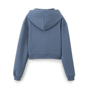 Autumn Women Cropped Cotton Sweatshirt