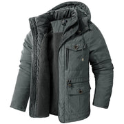 mens warm Outdoor Multi-pocket Windbreaker Jacket