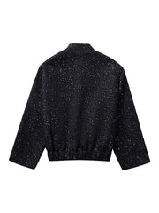 ZaZevity TRAF Women Shiny Sequin Jacket