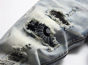 Men's Distressed Stretch Ripped Hip Hop Slim Fit