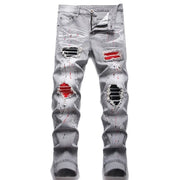 Men's Distressed Stretch Ripped Hip Hop Slim Fit