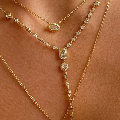 CUSTOMISED LUXARY GEOMETRIC IRREGULAR PARTY NECKLACE