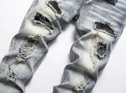 Men's Distressed Stretch Ripped Hip Hop Slim Fit