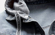 WOMENS AUTUMN  PUFFED DENIM JACKET