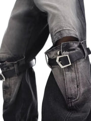High Street Niche Design Wide Leg Washed Jeans ( UNISEX )