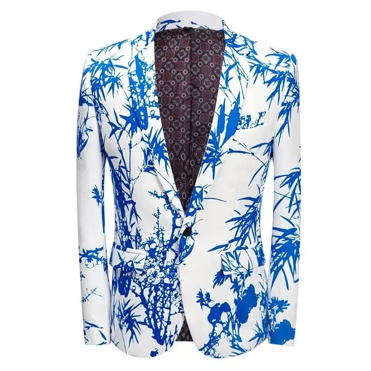 Men's luxury Streetwear printed cropped jacket