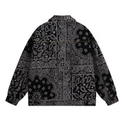 STREETWEAR  PRINTED PATTERN WEAVE  FASHIONABLE COAT