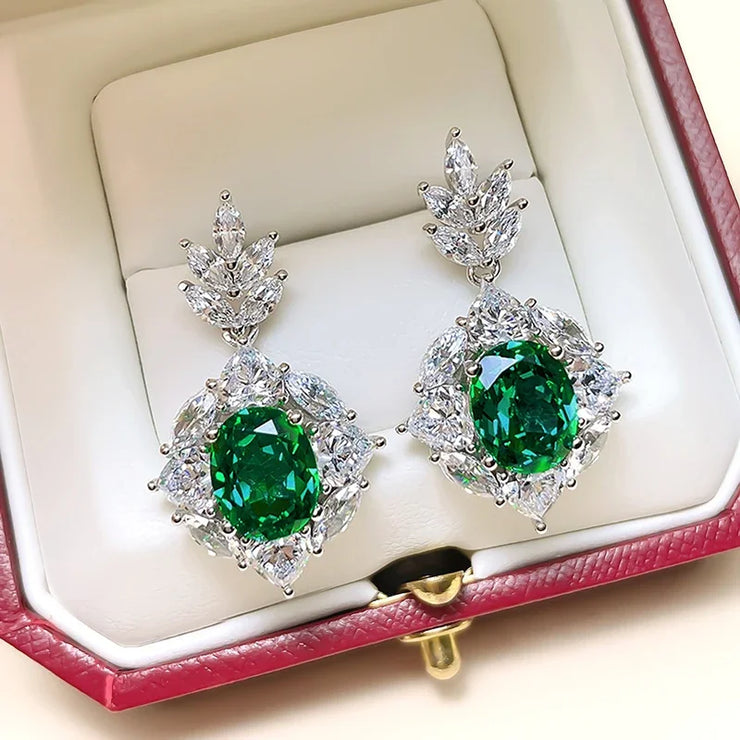 Gorgeous Green Cubic Zirconia Earrings